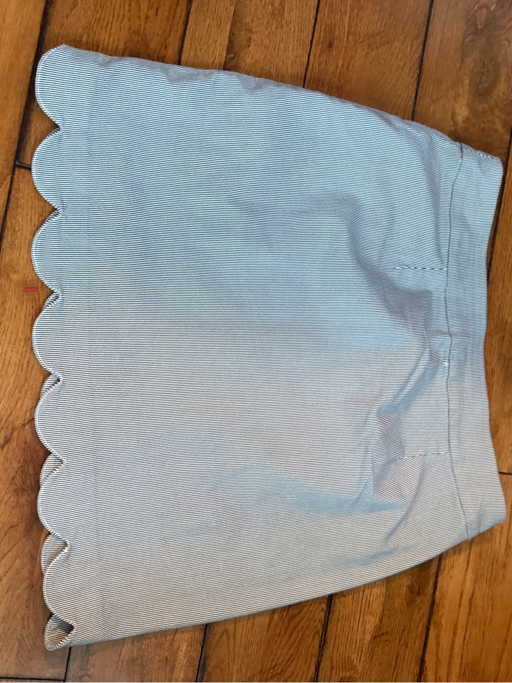 croft & barrow Scalloped Hem Mini Skirt in Light Blue and White